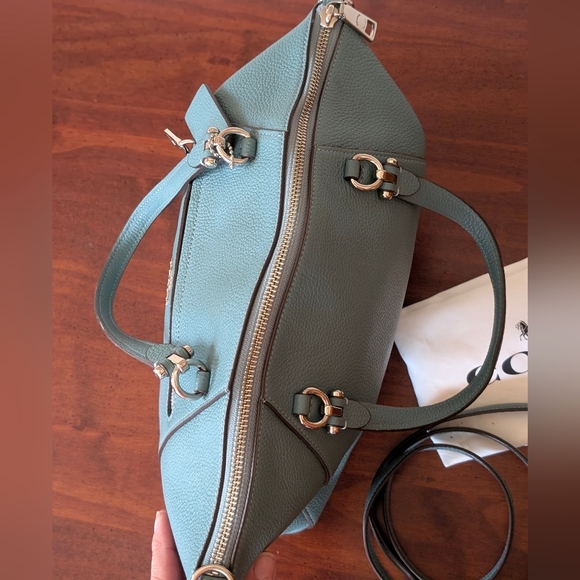 Coach Women's Blue Leather Prairie Satchel - Picture 9 of 13